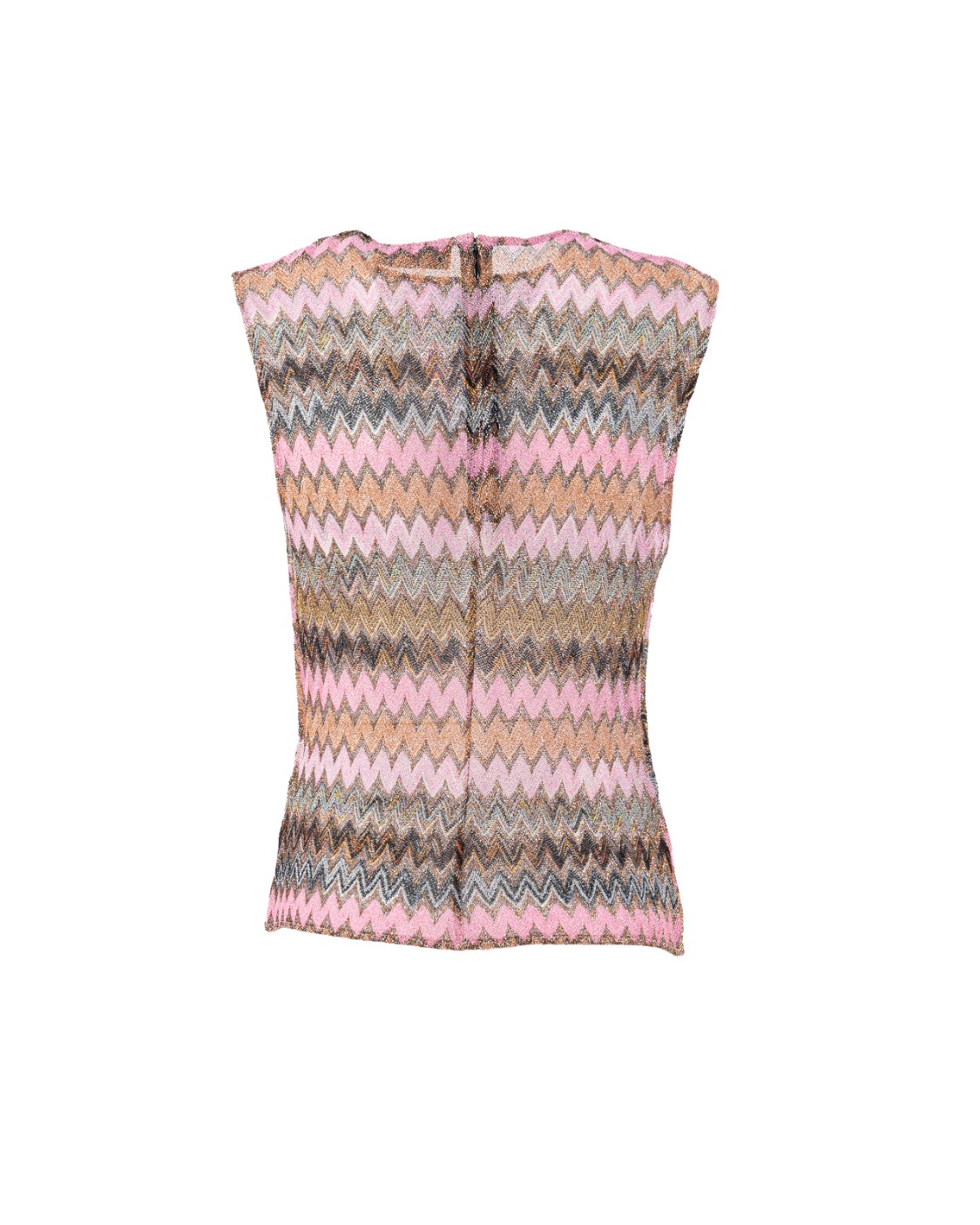 shop MISSONI  Top: Missoni top senza maniche in misto viscosa zig zag lamé.
Top senza maniche.
Misto viscosa lavorazione raschel.
Motivo zig zag lamé.
Arricciature oblique.
Composizione: 71%Viscosa, 22%Fibra Metallizzata, 7%Poliammide.
Made in Italy.. DS24WK09 BR00YF-S415L number 6832658